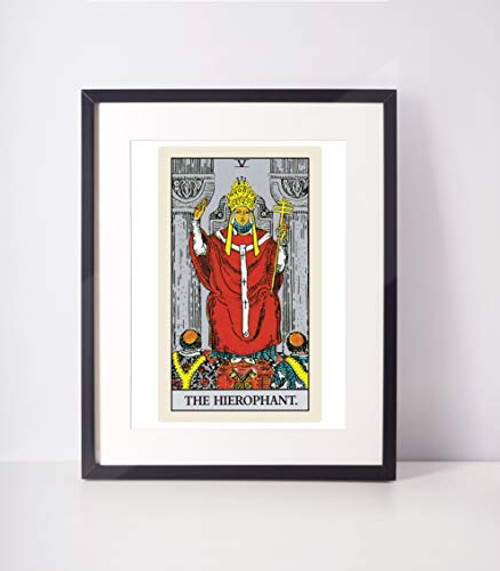 The Hierophant Traditional Tarot Print Tarot Card Art Major Arcana Tarot Wall Hanging Rider Waite Tarot