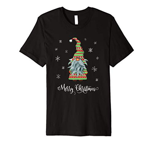 Cute Christmas Santa Claus Garden Gnome Premium T-Shirt