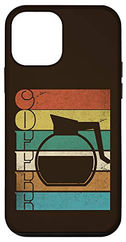 iPhone 12 mini Coffee 70s Retro Style Distressed Stripes Case