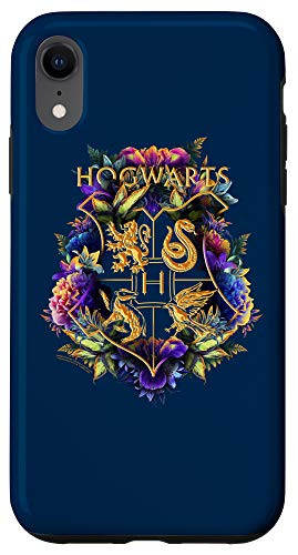 iPhone XR Harry Potter Hogwarts Multi-Colored Floral Crest Case