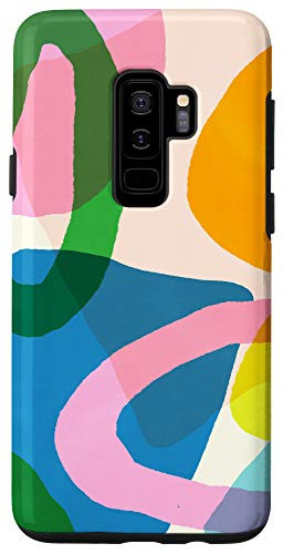 Galaxy S9 plus  Contemporary Abstract Shapes Lines Cute Whimsical Art Gift Case