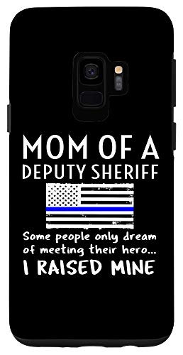 Galaxy S9 Proud Mom Of A Deputy Sheriff Mother US Thin Blue Line Flag Case