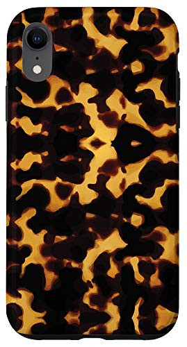 iPhone XR Tortoise Shell Pattern Brown  and  Orange Exotic Turtle Shell Case