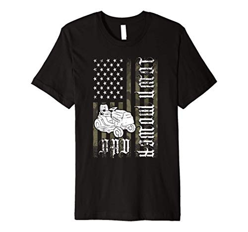 Mens Lawn Mower Dad funny Garden Lawn Mowing Premium T-Shirt