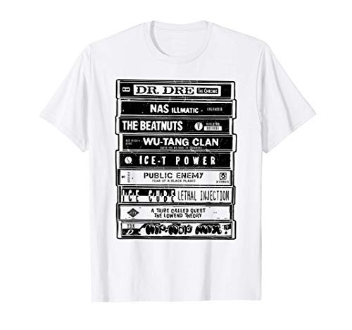 Hip Hop Old School Retro Artists Cassettes Rap T-Shirt