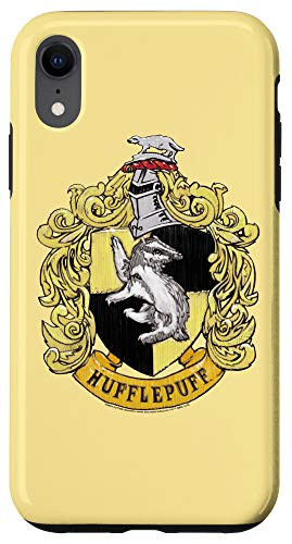 iPhone XR Harry Potter Hufflepuff Rough Crest Case