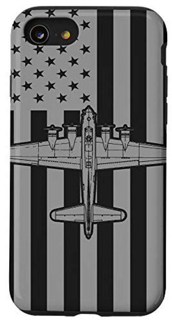 iPhone SE  2020    7   8 B-17 Flying Fortress WWII Bomber Aircraft American Flag Case