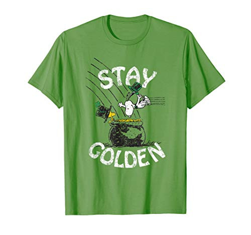 Peanuts Snoopy St. Patricks Stay Golden T-shirt