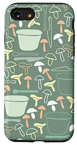 iPhone SE  2020    7   8 Case - mushrooms and kitchen objects pattern phone Case