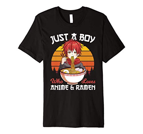 Just A Boy Who Loves Anime And Ramen Shirt Kids Boys Gift Premium T-Shirt Just A Boy Who Loves Anime And Ramen Shirt Kids Boys Gift Premium T-Shirt
