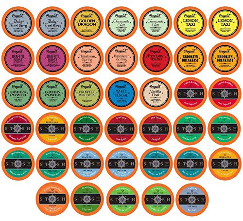 Two Rivers Assorted Tea Sampler Pack for Keurig K-Cup Brewers, 40 Count Two Rivers Assorted Tea Sampler Pack for Keurig K-Cup Brewers, 40 Count