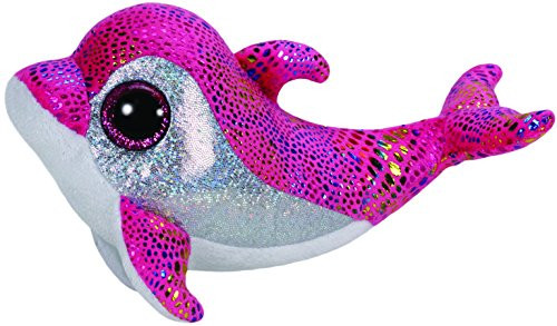Ty Beanie Boo 6" Plush Pink Dolphin Sparkles