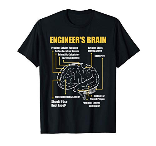 Engineers Brain - Funny Sarcastic Engineering Gift T-Shirt