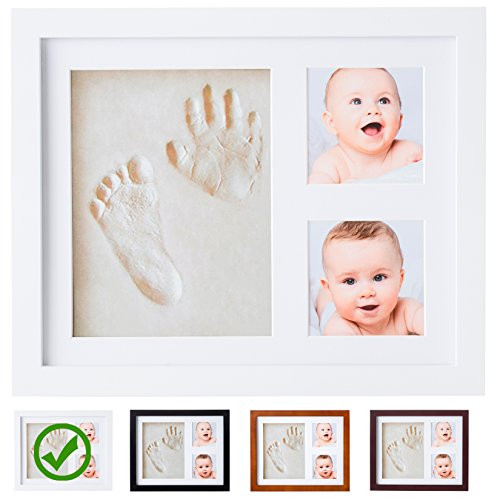 Baby Handprint Kit |NO MOLD| Baby Picture Frame, Baby Footprint kit, Perfect for Baby Boy gifts,Top Baby Girl Gifts, Baby Shower Gifts, Newborn Baby Keepsake Frames