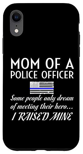 iPhone XR Proud Mom Of A Police Officer Mother Gift Thin Blue Line US Case