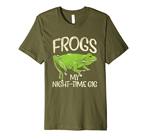Frogs My Nighttime Gig Toad Frog Call Funny Garden Pond Premium T-Shirt