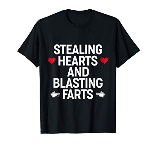 Funny Attractive Men Kids Stealing Hearts And Blasting Farts T-Shirt