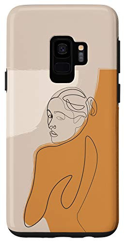 Galaxy S9 Abstract One Line Drawing of a woman Minimal Modern Art Case