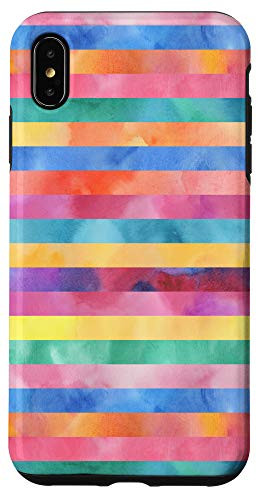iPhone XS Max Case - watercolor lines geometric abstract pattern phone Case