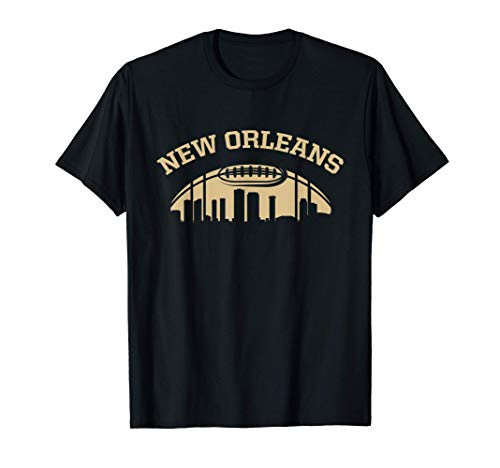 New Orleans Skyline - New Orleans Football T-Shirt