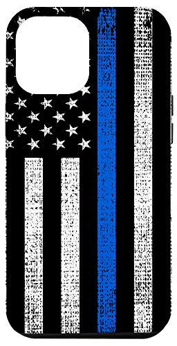 iPhone 12 Pro Max Thin Blue Line Flag Phone Case Police Officier Cop USA Flag Case