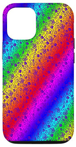 iPhone 12 12 Pro Letter B Rainbow Patterned Phone Case Monogrammed Initial Case