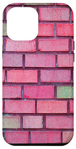 iPhone 12 Pro Max Case - pink yellow brick wall pattern phone Case