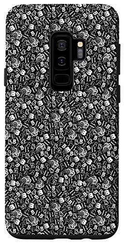 Galaxy S9 plus  Letter B Patterned Phone Case Monogram Initial Fancy Black B Case