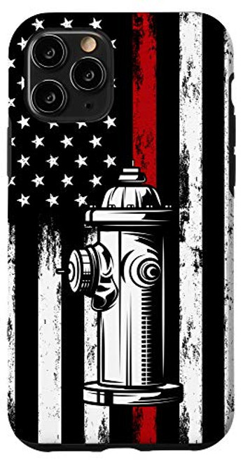 iPhone 11 Pro Firefighter Phone Case USA Flag Thin Red Line US Fireman Case iPhone 11 Pro Firefighter Phone Case USA Flag Thin Red Line US Fireman Case