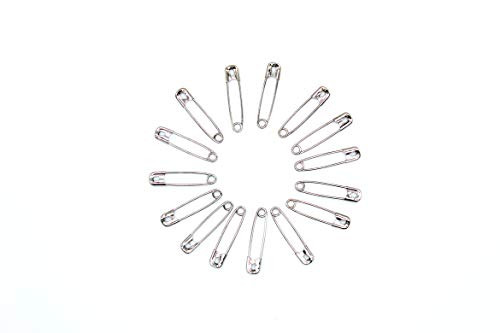 Prym Dritz 2 Closed Safety Pins ~ Length 1 1 2 inch  ~ Steel Nickel Plated- 1440 Pins per Box