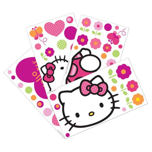 Lambs  and  Ivy Wall Appliques Hello Kitty Garden  Discontinued by Manufacturer