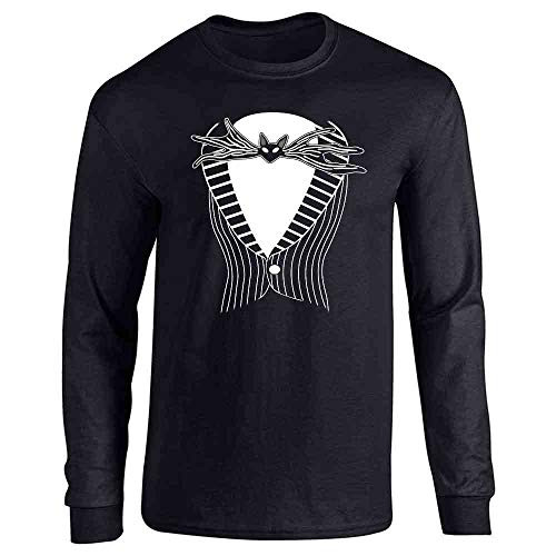 Jack The Pumpkin King Tuxedo Halloween Costume Black XL Full Long Sleeve Tee T-Shirt