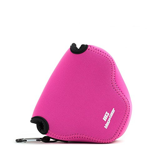 MegaGear ''Ultra Light'' Neoprene Camera Case Bag with Carabiner for Canon PowerShot SX540 HS, SX530 HS, Canon PowerShot SX420 IS, SX410 IS Digital Cameras (HotPink)