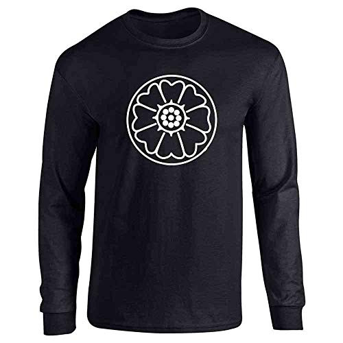 Pop Threads Lotus Symbol Japanese Anime Costume Black XL Full Long Sleeve Tee T-Shirt