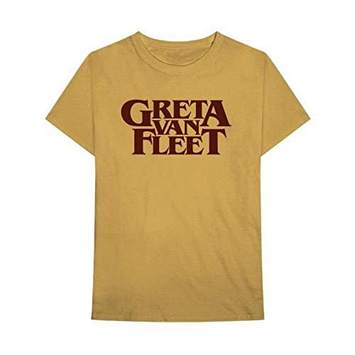 Greta Van Fleet Mens Old Gold Logo T-Shirt Yellow XL Greta Van Fleet Mens Old Gold Logo T-Shirt Yellow XL