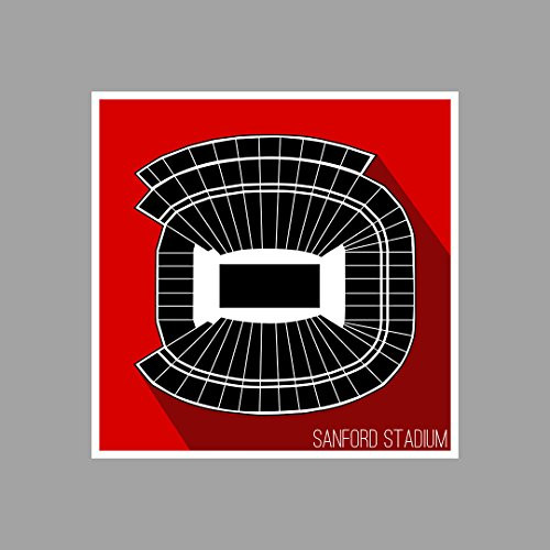 ArtsyCanvas Georgia - Sanford Stadium - College Football Seating Map - 12x12 Matte Poster Print Wall Art ArtsyCanvas Georgia - Sanford Stadium - College Football Seating Map - 12x12 Matte Poster Print Wall Art