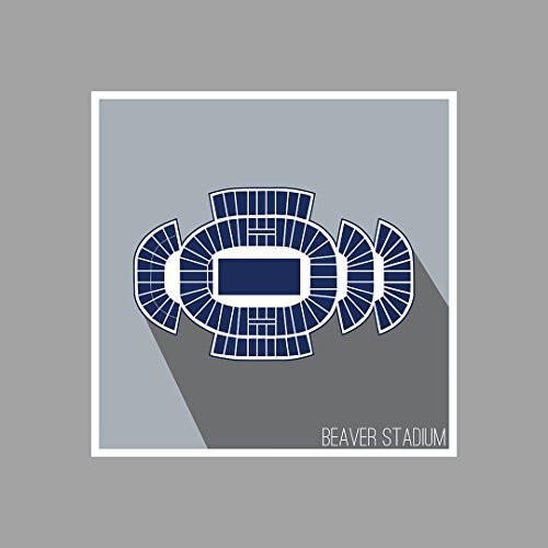 ArtsyCanvas Penn State - Beaver Stadium - College Football Seating Map - 12x12 Matte Poster Print Wall Art ArtsyCanvas Penn State - Beaver Stadium - College Football Seating Map - 12x12 Matte Poster Print Wall Art