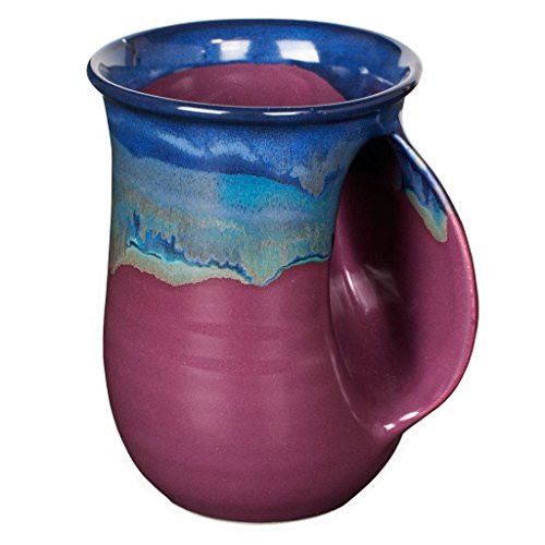 Clay in Motion Handwarmer Mug - Purple Passion - Right Handed,14 oz. Clay in Motion Handwarmer Mug - Purple Passion - Right Handed,14 oz.