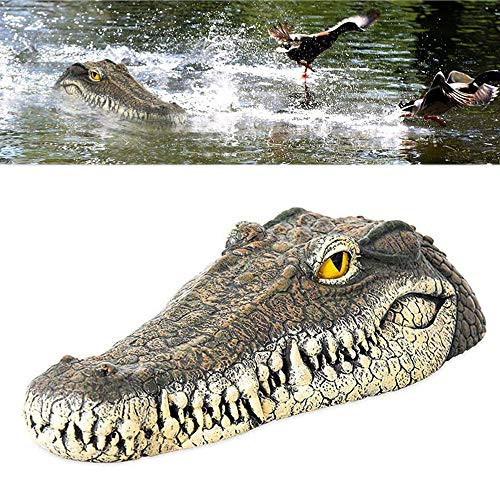Peedeu 13-Inch Floating Alligator DecoyAlligator Head Floating Decoy for Pool Pond Garden and Patio