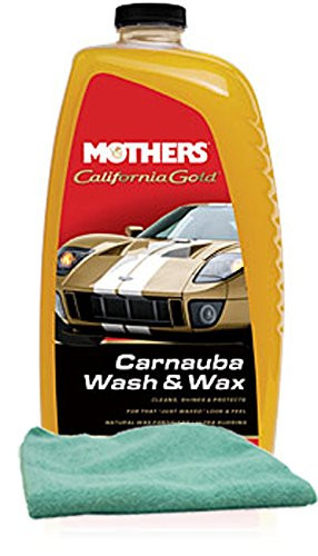 Mothers California Gold Carnauba Wash  and  Wax  64 oz  Bundled a Microfiber Cloth  2 Items