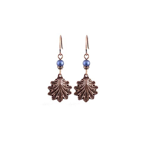 Dainty Victorian Style Sea Shell Earrings with Swarovski Crystal Simulated Pearls Dainty Victorian Style Sea Shell Earrings with Swarovski Crystal Simulated Pearls