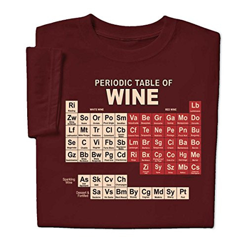 ComputerGear Funny Wine T Shirt Chemistry Periodic Table Geek Nerd Tee XL