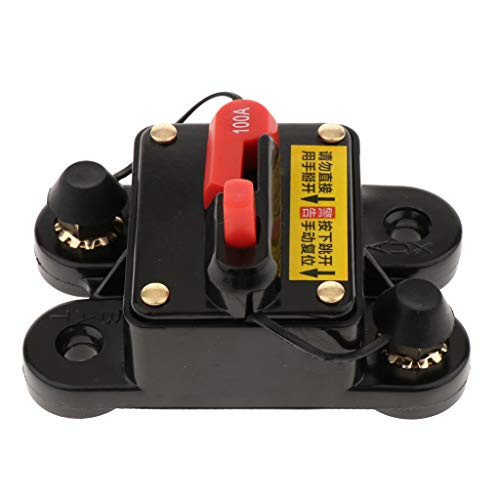 kesoto Circuit Breaker Stereo Audio Inline Fuse Inverter 72V DC 100A for Trolling Motor Auto Car Marine Boat Bike Waterproof