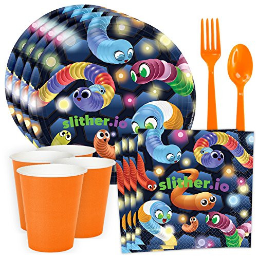 Costume SuperCenter Slither.io Standard Tableware Kit  Serves 8