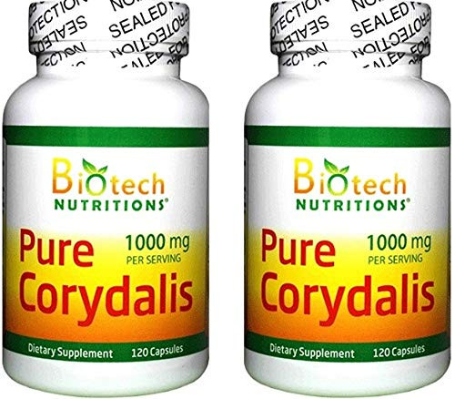 Biotech Nutritions Pure Corydalis 10 1 Extract 1000 mg 120 Count 2 Pack Vegetable Capsule Biotech Nutritions Pure Corydalis 10 1 Extract 1000 mg 120 Count 2 Pack Vegetable Capsule