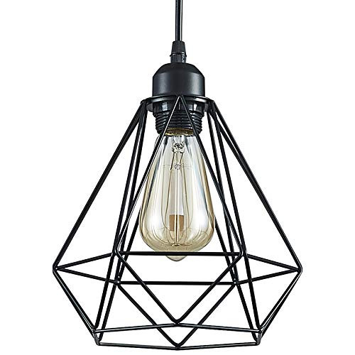 ZHU YAN Pendant LightRetro StyleVintage Loft DesignBlack Basket Cage Hanging Ceiling LampIndustrial Lighting Fixture and Decoration for Living Room Bedroom¡