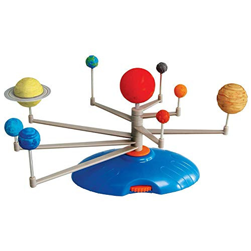 AmScope Kids Solar System Planetarium  Build-It and Paint-It DIY STEM Science Kit with Paint and Brush