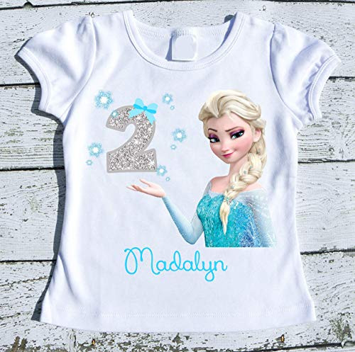 Frozen Elsa personalized Birthday tee shirt elsa