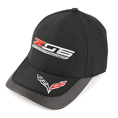 HEM HIGH-END MOTORSPORTS Black Carbon Fiber Hat Cap for C7 Corvette Embroidered Supercharged Z06 Logo