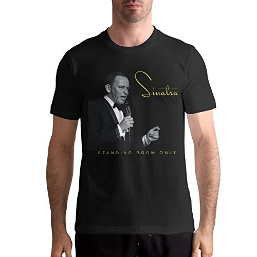 Frank Sinatra Standing Room Only Fashion Mans Summer Tops Short Sleeve Tee Black XL